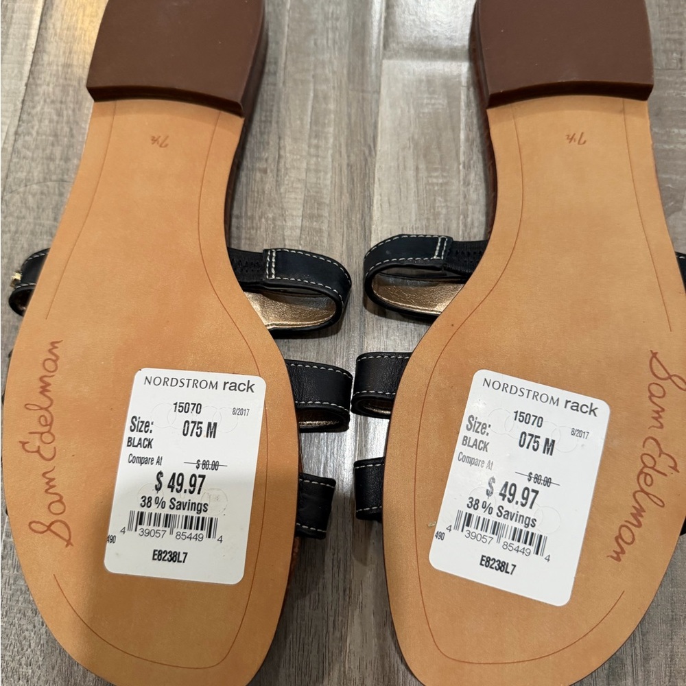 Sam Edelman Black and Brown Slide Sandals - Picture 4 of 4